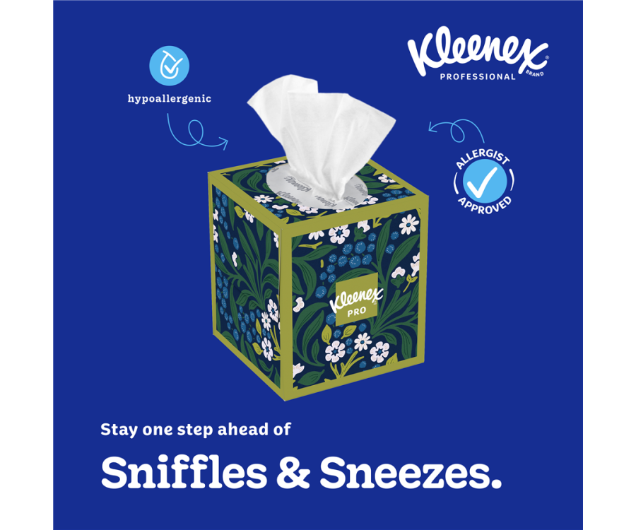 Kleenex® Comfort Touch™ 2-Ply Facial Tissue Cube (90 Tissues/Box